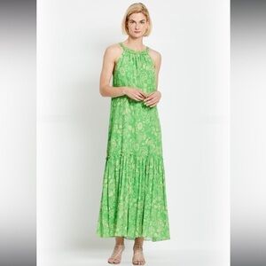 Nicholas MONICA DRESS - LEAF 60'S TONAL PAISLEYin Excellent Pre Loved Condition